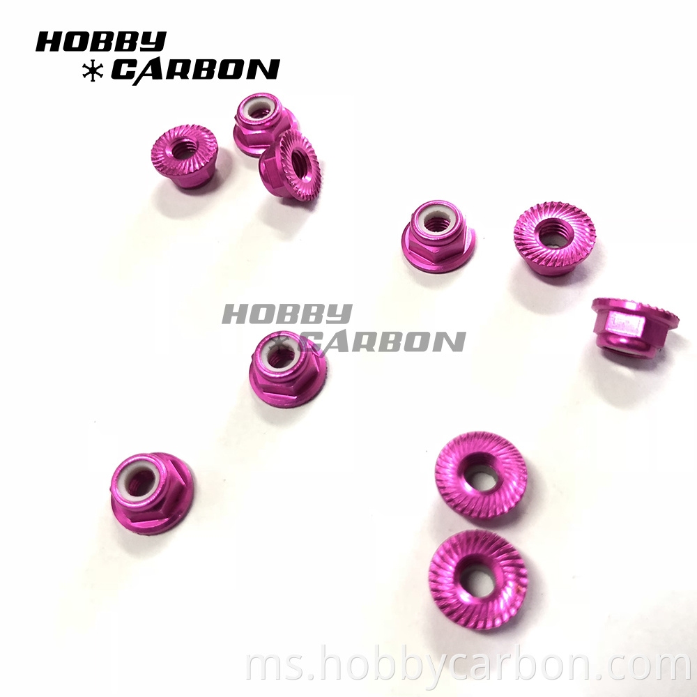 Colorful anodized cage nuts